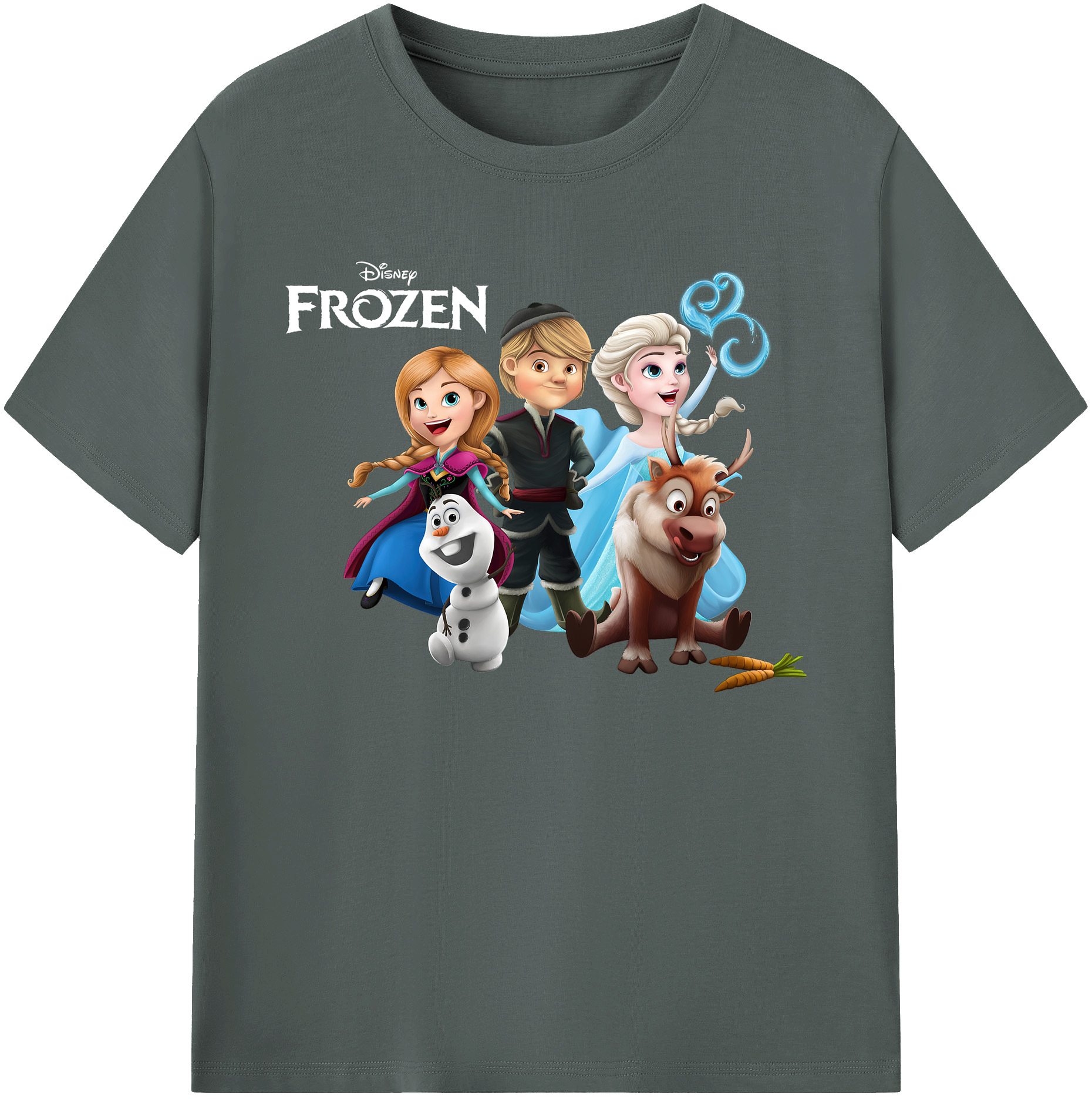 （画像用） アナと雪の女王 アンナ エルサ Frozen Anna Elsa 綿100％ メンズ半袖Tシャツ｜肌触りやわらか＆通気性